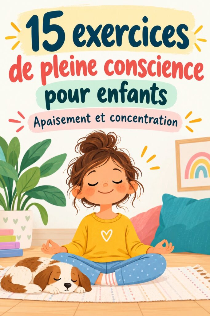 Un enfant pratiquant une activité de pleine conscience dans un parc