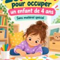 Enfant jouant à des jeux simples à la maison