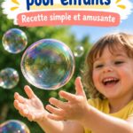 Enfants enthousiastes en train de jouer avec des bulles magiques créées ensemble.