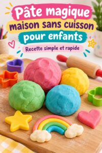 Recette de pâte magique maison avec des enfants