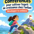 Enfants regardant une conférence TED inspirante sur la mentalité de croissance.